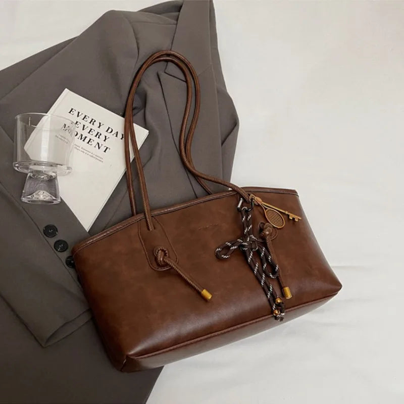 PU Leather Women's Y2K Crossbody Tote Bag